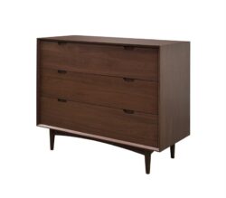 Asta 3 Drawer Chest Scandinavian Design - Walnut by Interior Secrets - AfterPay Available
