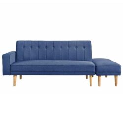 Astrid 3-Seater Sofa Bed With Ottoman - Blue
