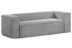 Como 2 Seater Sofa - Stylish Corduroy Lounge Chair - Dark Grey