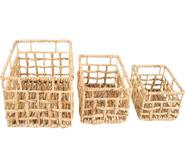 Set Of 3 Tyca Storage Baskets Neutral