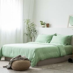 Deluxe Lyocell Bed Sheet Set (100% TENCEL ) | Fitted Sheet, Pillow Bolster Case & Quilt Cover Super King / Fern Green