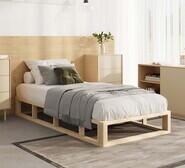 Apato Single Pinewood Bed Base In Neutral