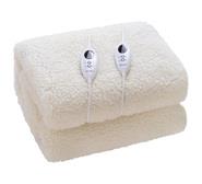 Dreamaker 350 Gsm Fleece Top Electric Throw Blanket Neutral Double