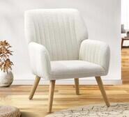 Hadlee Sherpa Armchair White