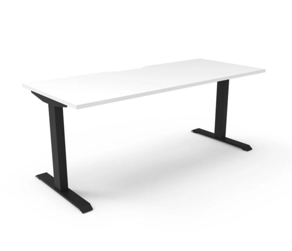 Boost Static 1.2m Single Sided Workstation - White & Black by Interior Secrets - AfterPay Available