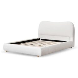 Diaz Queen Bed Frame - Cream White by Interior Secrets - AfterPay Available