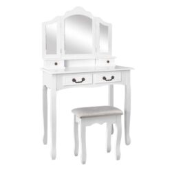 Dressing Table with Mirror - White