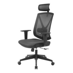 Garrison Mesh Ergonomic Office Chair with Headrest - Black by Interior Secrets - AfterPay Available