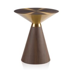 Marika 49cm Side Table - Walnut by Interior Secrets - AfterPay Available