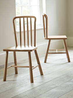 Two Bergen Oak Dining Chairs - Natural