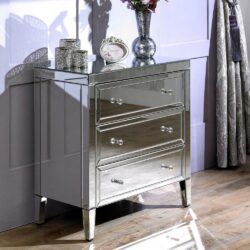 Valencia - 3 Drawer Chest - Mirror/Glass