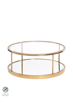 Rippon Brass Circular Coffee Table