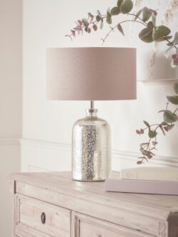 Aria Mercuried Glass Table Lamp - Small