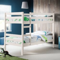 Camden - Single - Kids Bunk Bed - White - Wood - 3ft - Happy Beds