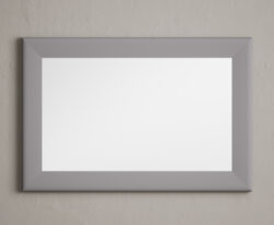 Light Grey painted 90cm Wall Mirror