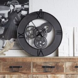 Merope Large Metal Factory Wall Clock