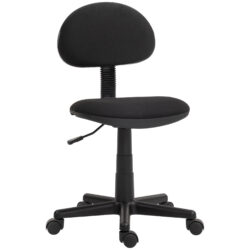 HOMCOM Small Armless Office Chair - Black Aosom UK