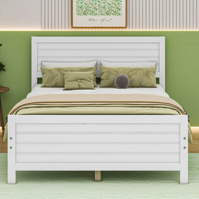 Wood Platform Bed Frame With Headboard